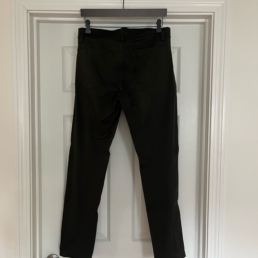 Theory Men’s Olive Raffi Slim Fit Trousers